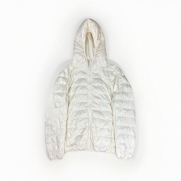 89th + Madison Down Puffer Jacket Sz L White Packable Lightweight Quilt Outdoor - Picture 1 of 8
